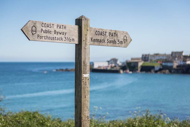 The coast path is easy to explore from this fabulous location.