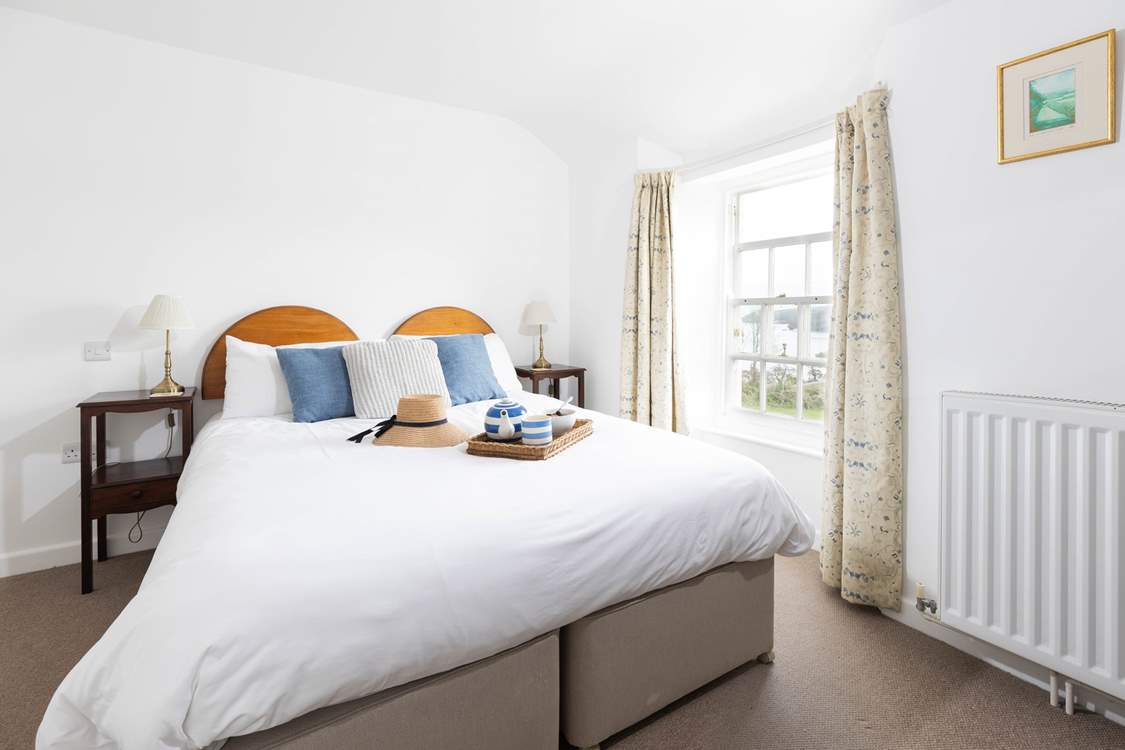 The second bedroom also boasts wonderful views.