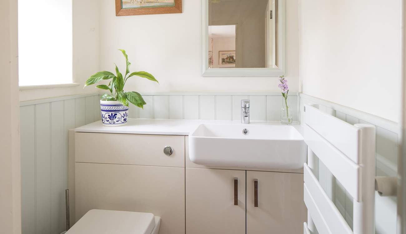 A very handy downstairs cloakroom.