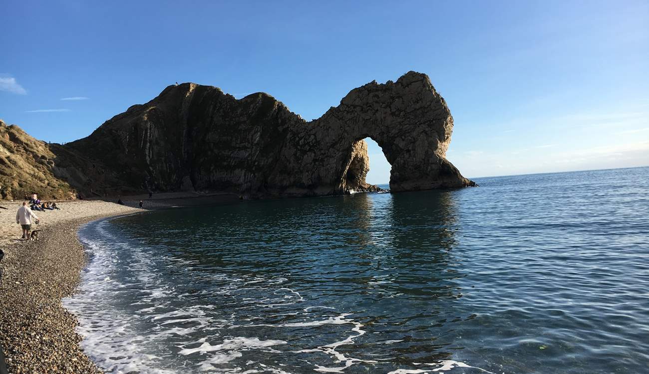 Iconic Durdle Door on the World Heritage Jurassic Coast.
