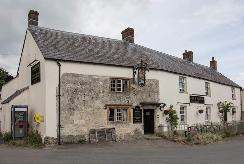The Fox and Hounds is across the square, an award winning pub serving great food and real ales.