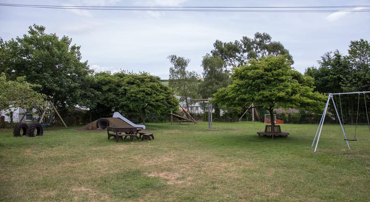 Hours of fun in the village play park a two minute walk from Ivy Cottage.