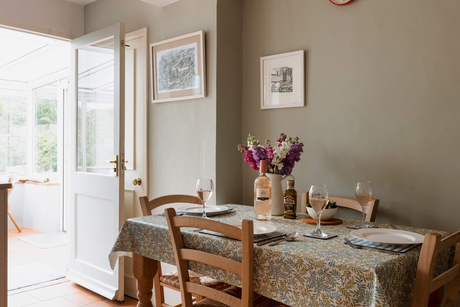 Dining space looking out to the garden.