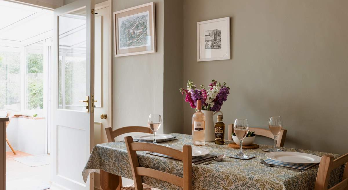 Dining space looking out to the garden