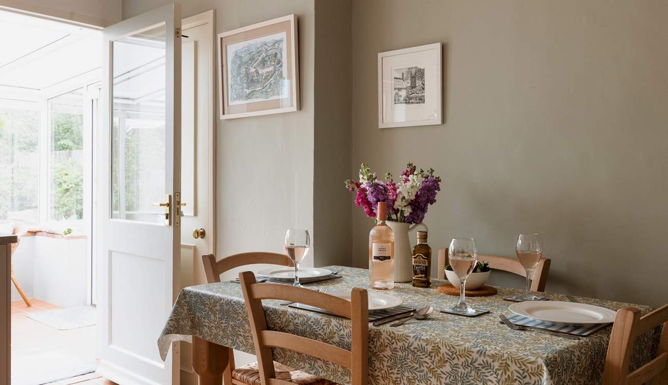 Dining space looking out to the garden.