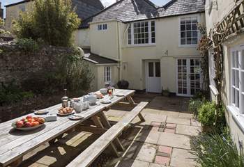 The patio is a sun-trap, perfect for a late lazy breakfast or barbecue.
