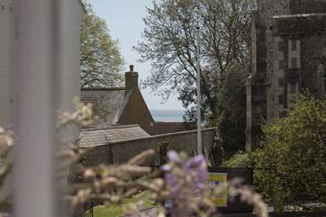 A sea glimpse from bedroom 1.