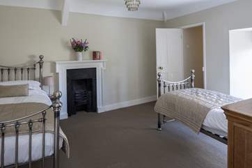 Bedroom 4 has twin beds and can form a family suite along with bedroom 2.