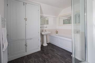 The first floor family bathroom has both a bath and shower cubicle. The wet-room with double shower is on the ground floor.