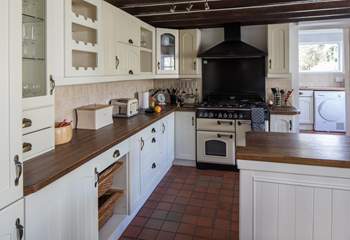 The kitchen has everything that you need for a family holiday or special occasion, with a range cooker and two dishwashers, so that no-one has to wash up.