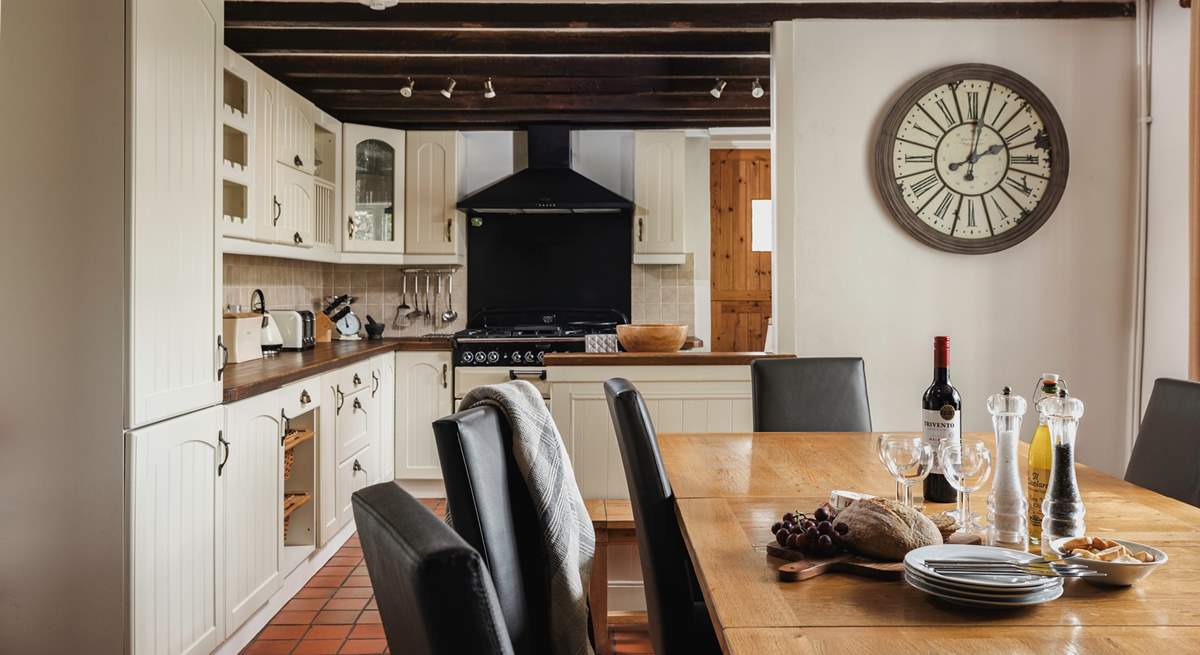 The kitchen has everything that you need for a family holiday or special occasion, with a range cooker and two dishwashers, so that no-one has to wash up.