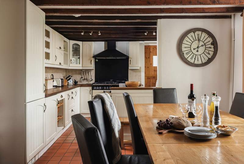 The kitchen has everything that you need for a family holiday or special occasion, with a range cooker and two dishwashers, so that no-one has to wash up.
