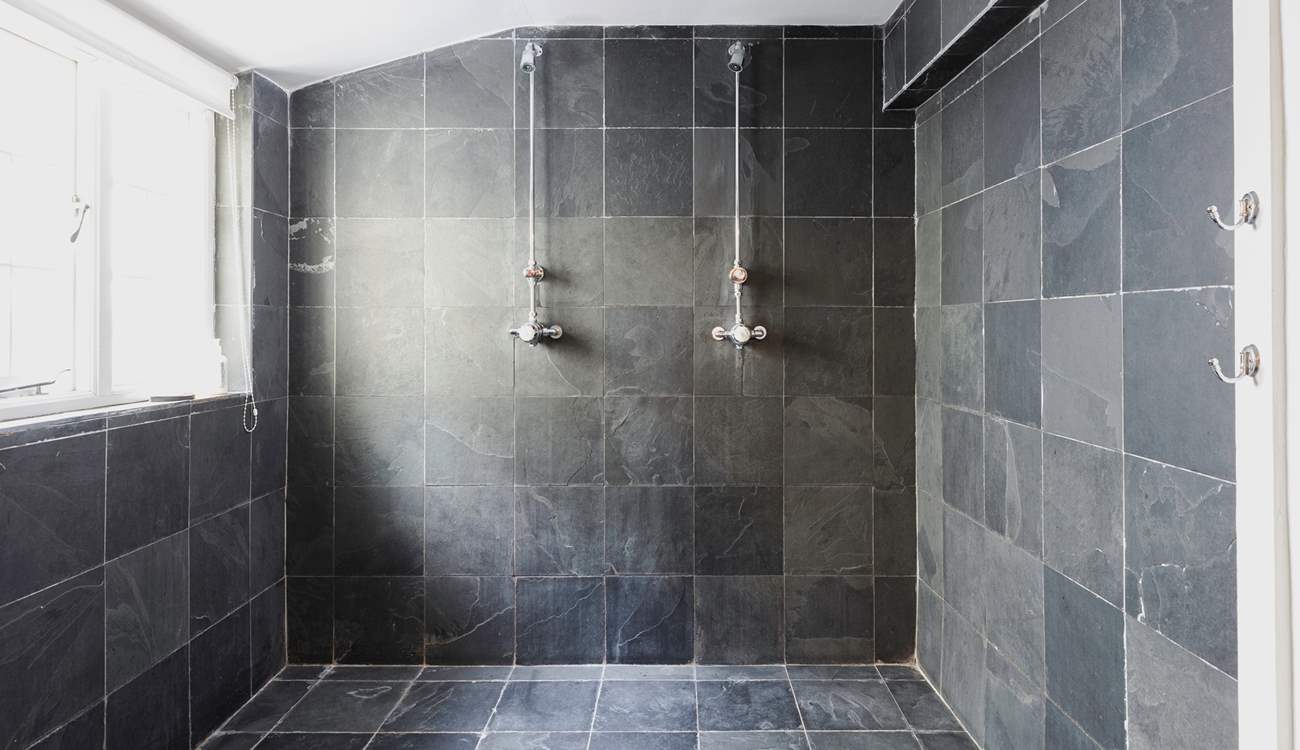 The ground floor wet-room has this great space for showering sandy children and adults after a day on the beach.