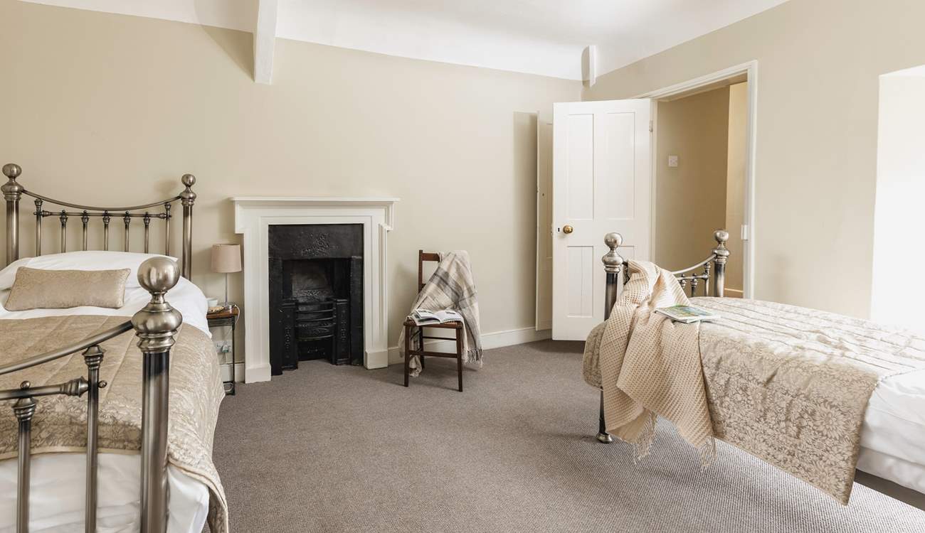 Bedroom 4 has twin beds and can form a family suite along with bedroom 2.