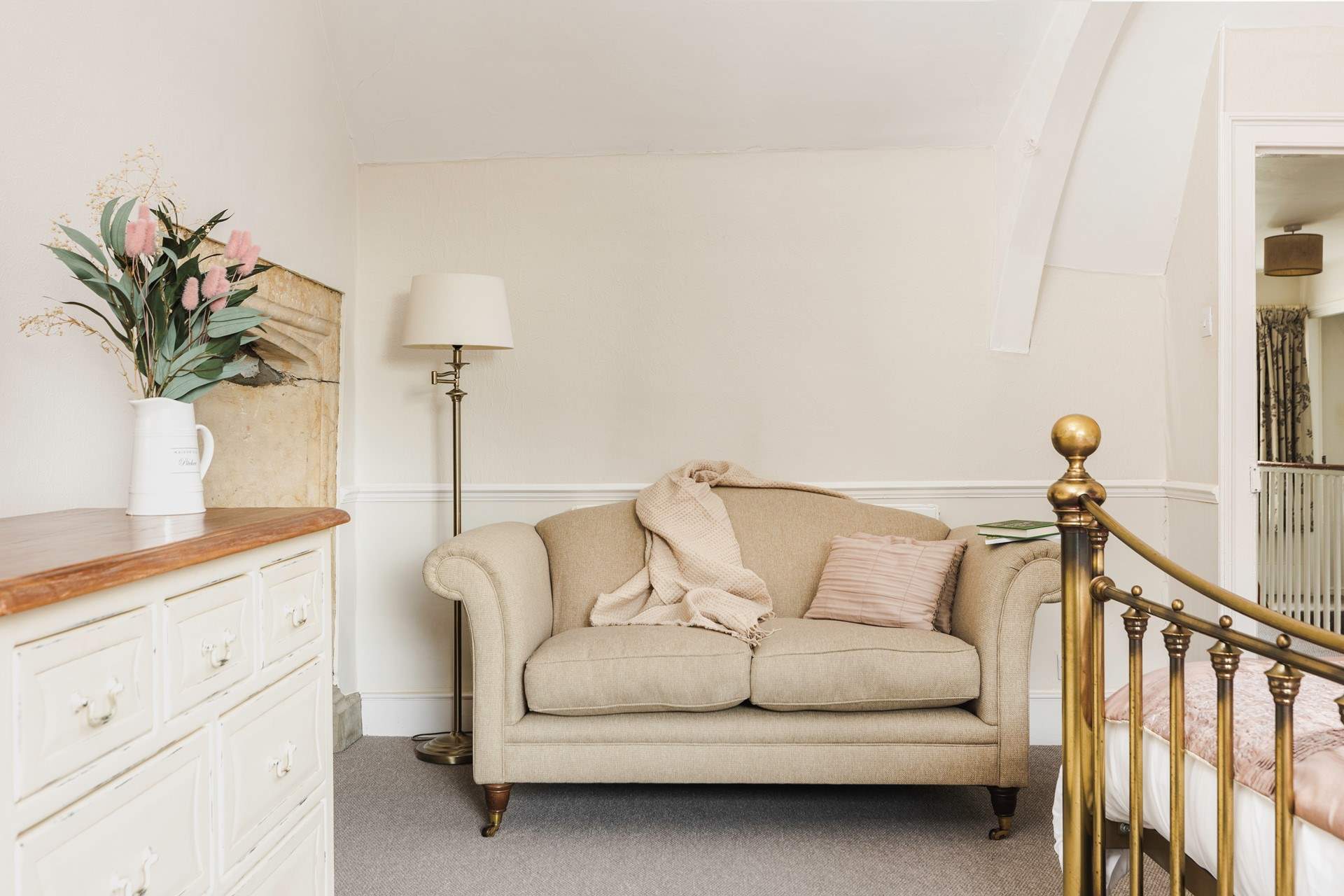 Another view of bedroom 1, plenty of space for a quiet read.