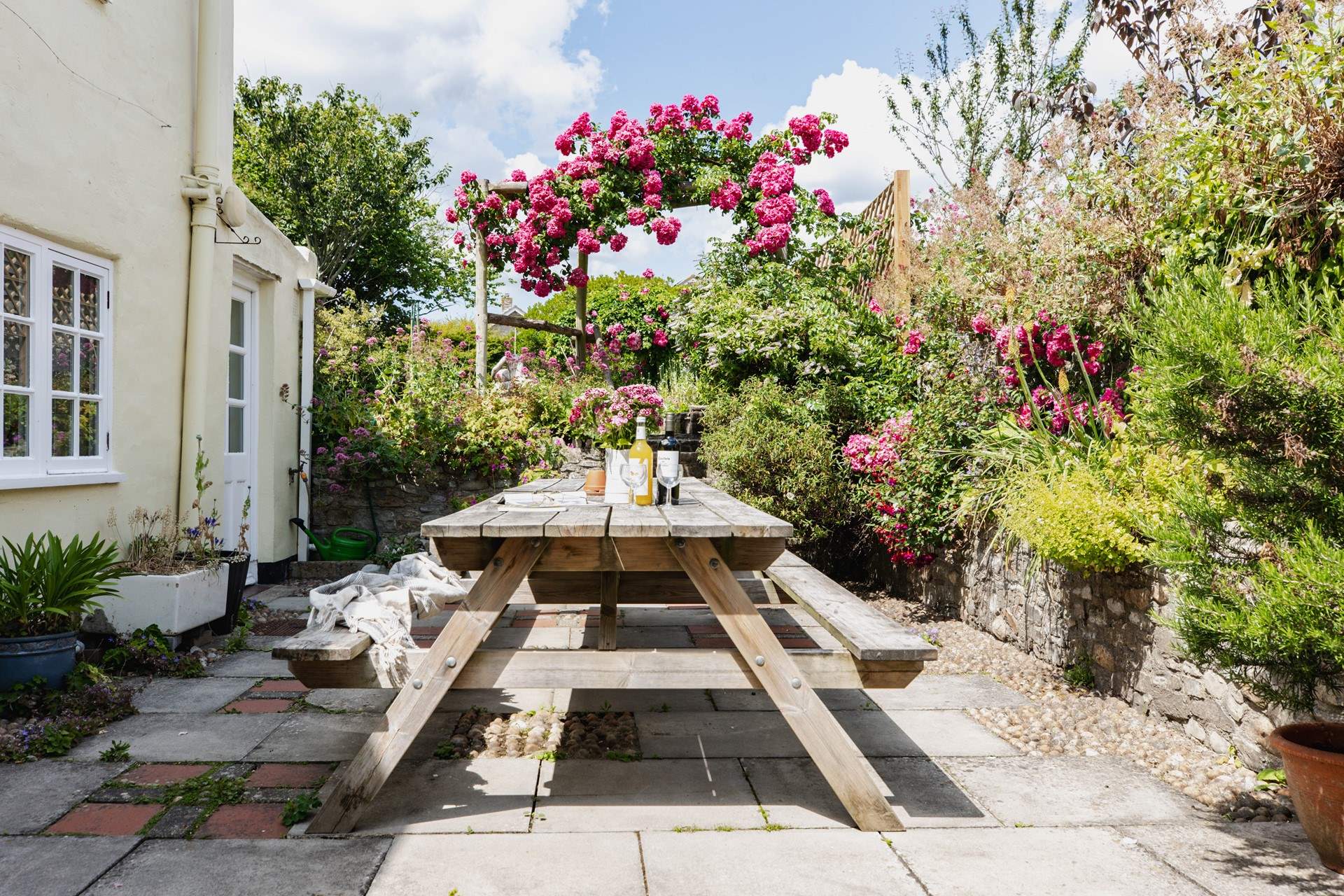 The patio is a sun-trap, perfect for a late lazy breakfast or barbecue.