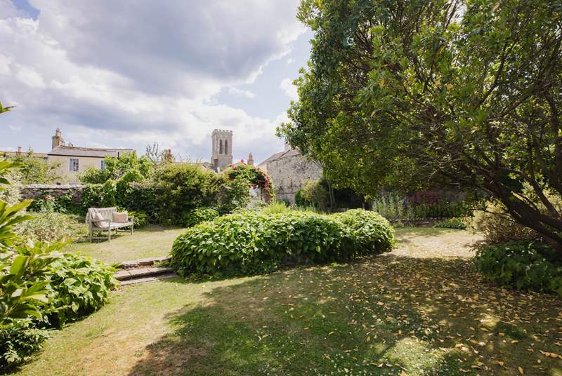 The church is opposite The Old Manor House, which gives you some idea of the size of the garden.