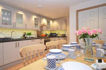The kitchen is well-equipped for all your needs.