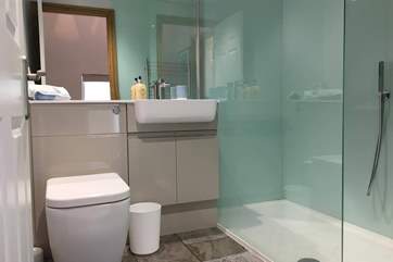 The shower-room has a luxurious walk-in shower.