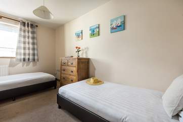 The twin bedroom on the ground floor (Bedroom 2).