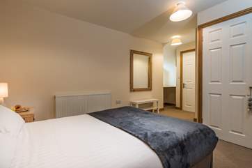 There is plenty of storage in this bedroom.