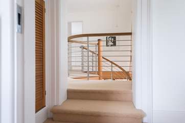 Two steps lead down from the landing to the Garden Bedroom.