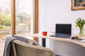 Chygowlin House is the perfect place to stay if you need to check those emails, or keep in touch with the outside world. The sunny conservatory has a perfect