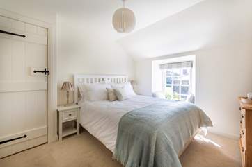 A really comfortable king-size bed.