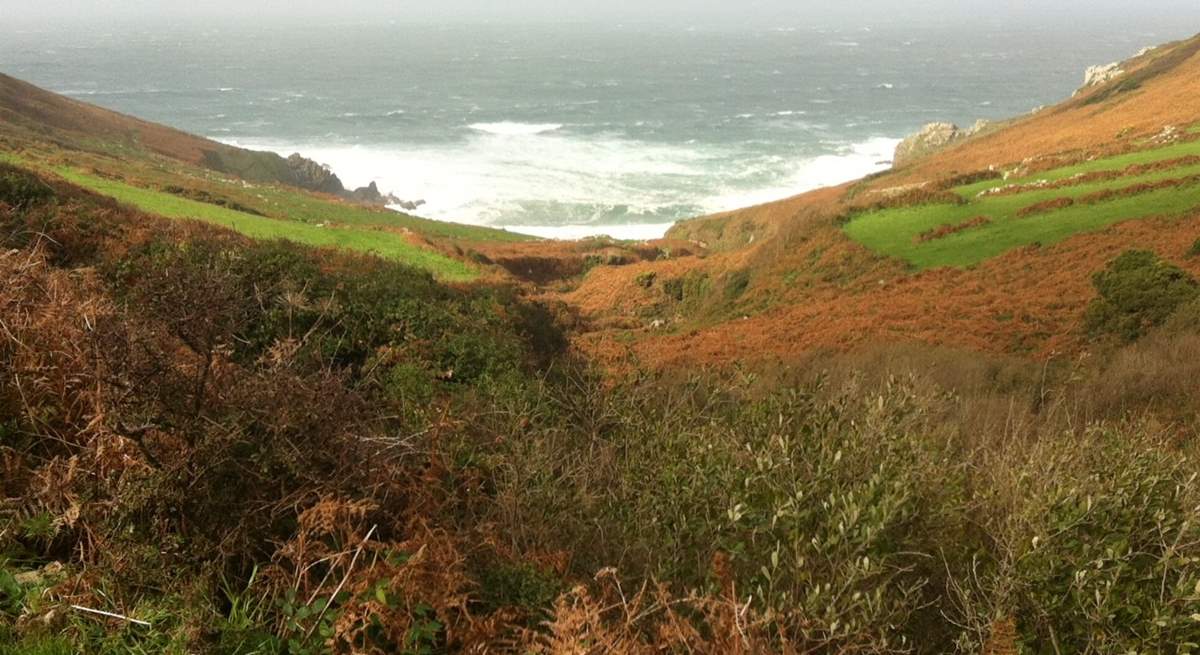 A stroll across moorland to the sea.