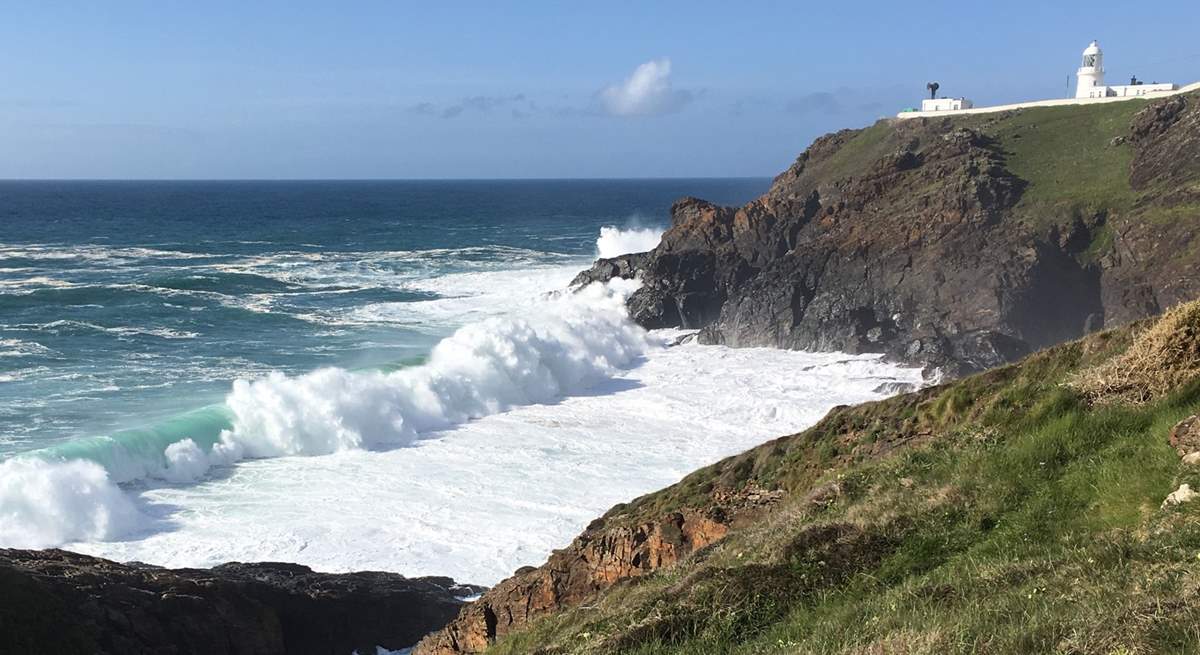 Crashing seas in a hidden cove.