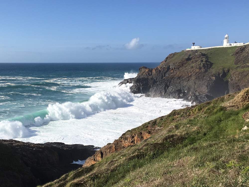 Crashing seas in a hidden cove.