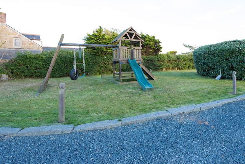 A children's play-area in the garden.