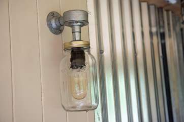 There are special Kilner Jar lights throughout.