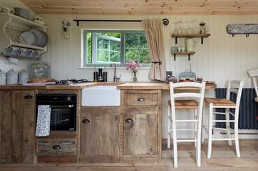 The kitchen is fully fitted and beautifully finished.