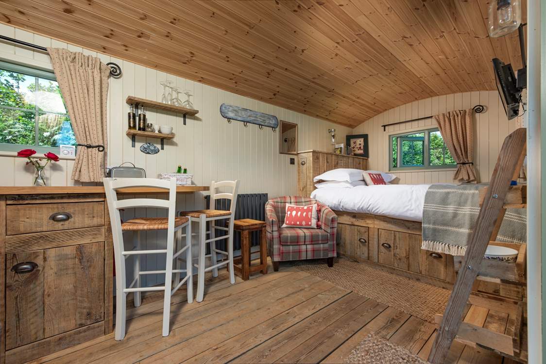 The spacious interior is just as stunning as the setting.