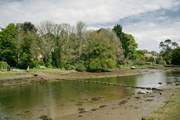 The stepping stones appear at low tide.