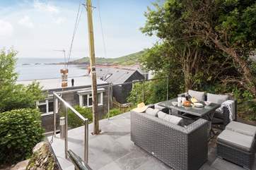 The slate terrace has a wonderful outlook, sit back and relax.