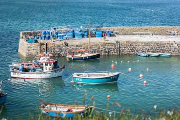Coverack harbour.