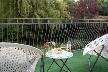 The balcony off the sitting-room.