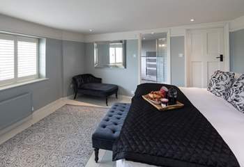 The master bedroom boasts a huge double bed and a fabulous en suite.