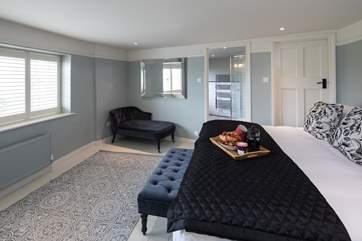 The master bedroom boasts a huge double bed and a fabulous en suite.