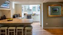 The breakfast-bar makes a great spot to enjoy a spot of cereal.