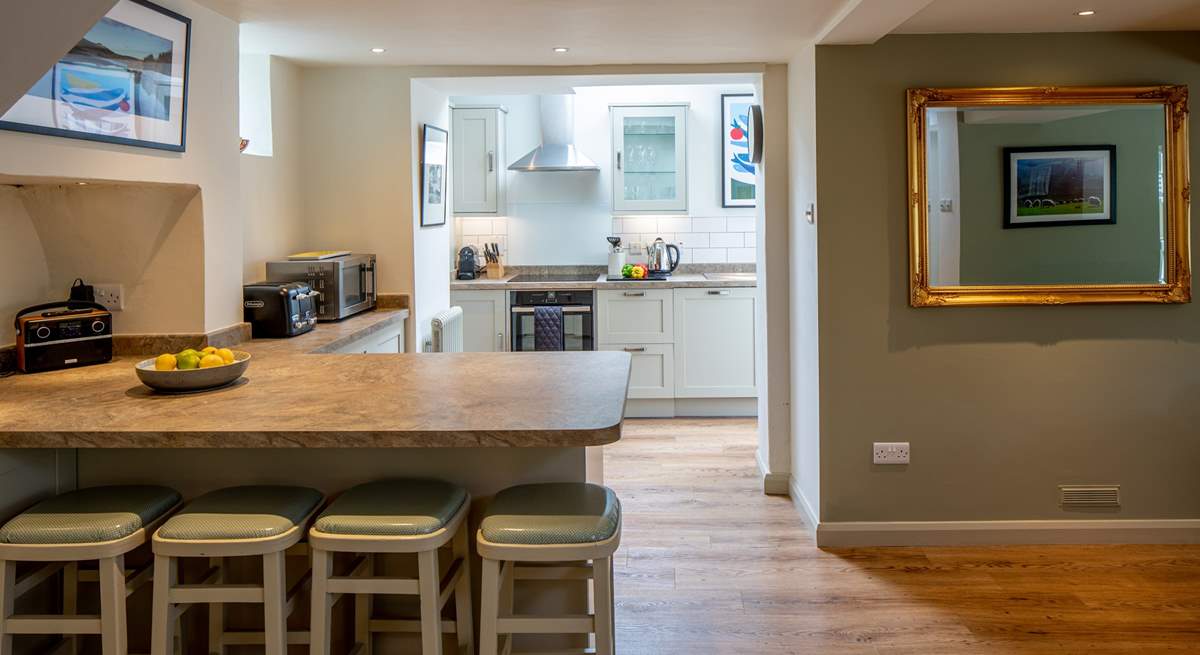 The breakfast-bar makes a great spot to enjoy a spot of cereal.