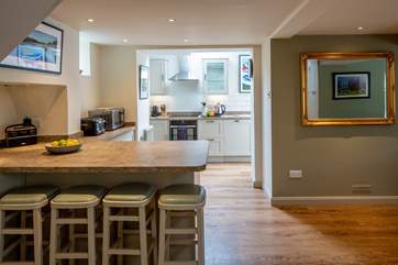 The breakfast-bar makes a great spot to enjoy a spot of cereal.