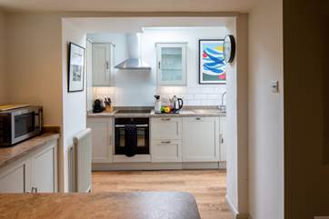 Peeking into the kitchen you will see the Nespresso coffee machine. Spoil yourself with the perfect cup of coffee.