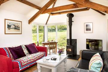 The open plan sitting/dining-room.