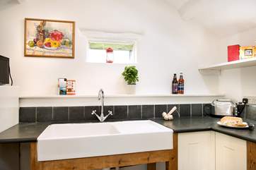 The barn has a bespoke fitted kitchen.