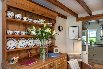 The country-style dresser in the kitchen/dining-room.