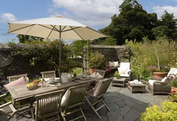 Plenty of alfresco spaces for relaxing in.