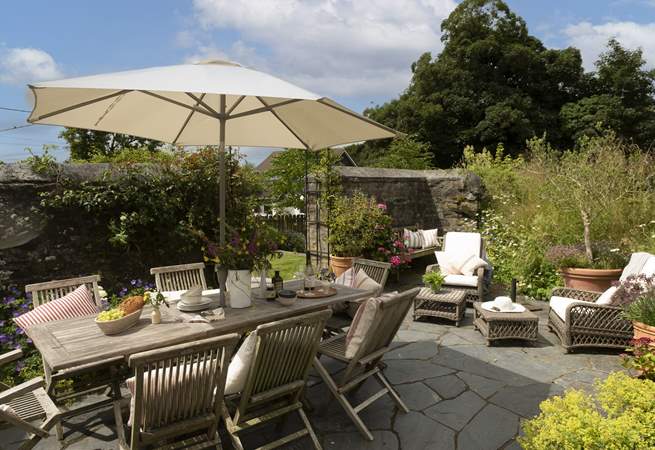 Plenty of alfresco spaces for relaxing in.